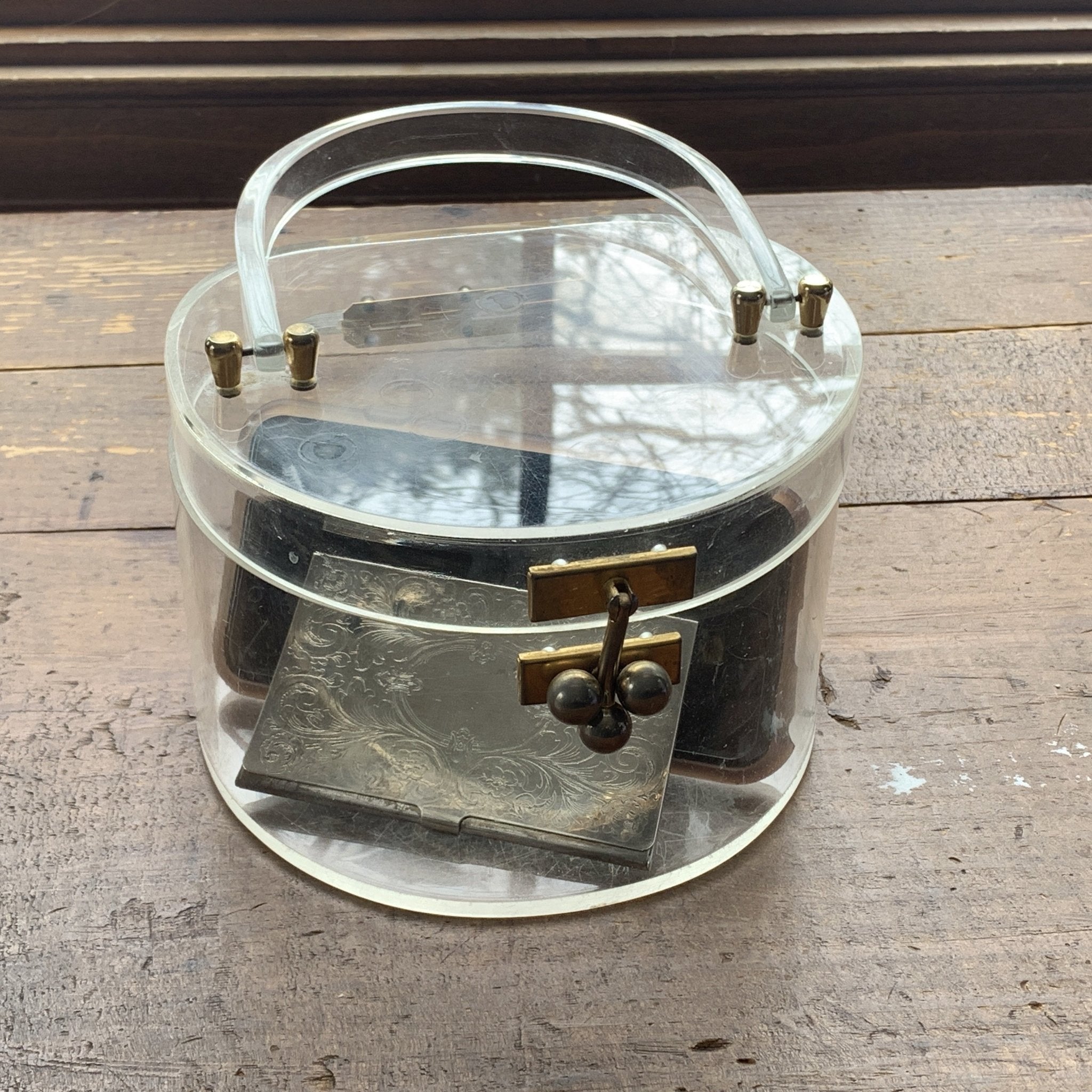 Clear Glitter Lucite Beehive Box Purse - Etsy
