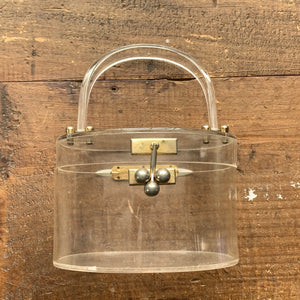 Vintage Lucite Box Purse by Myles Originals for Saks Fifth Avenue. Sustainable Accessory Circa 1950s. - Scotch Street Vintage