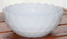 Load image into Gallery viewer, Vintage Milk Glass Bowl by Anchor Hocking in Bubble Pattern. Decorative Candy Dish. White Vase. Cottage Chic. Home Decor. Collectible - Scotch Street Vintage