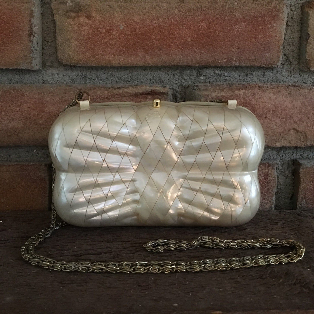 Apple shape Mother of pearl luxe clutch | Clutches and More