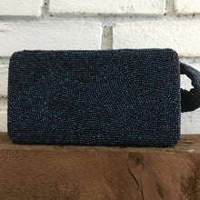 Load image into Gallery viewer, Vintage Navy Blue Beaded Evening Bag. K&amp;G Charlet Box Purse. Vintage Fashion Accessory. - Scotch Street Vintage