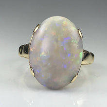 Load image into Gallery viewer, Vintage Opal Statement Engagement Ring. 14K Yellow Gold. October Birthstone. 14th Anniversary. - Scotch Street Vintage