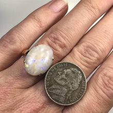 Load image into Gallery viewer, Vintage Opal Statement Engagement Ring. 14K Yellow Gold. October Birthstone. 14th Anniversary. - Scotch Street Vintage