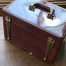 Load image into Gallery viewer, Vintage Patent Leather Train Case by Saks Fifth Avenue. Cosmetic Carrier. Overnight Bag. - Scotch Street Vintage