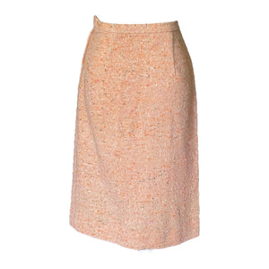Vintage Peach Tweed Wool Pencil Skirt by Pendleton. Perfect Office Attire or Dress up for Night Out. - Scotch Street Vintage