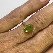 Load image into Gallery viewer, Vintage Peridot Engagement Ring in 10K Gold. August Birthstone. 16th Anniversary. Estate Jewelry. - Scotch Street Vintage