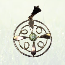 Load image into Gallery viewer, Vintage Peridot Pendant in Rose Gold. Peridot is the Grassy Green August Birthstone. - Scotch Street Vintage