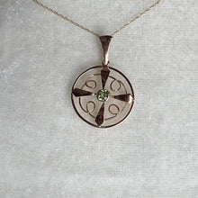 Load image into Gallery viewer, Vintage Peridot Pendant in Rose Gold. Peridot is the Grassy Green August Birthstone. - Scotch Street Vintage