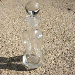 Vintage Pinched Glass Bottle by Jacob Bang of Kastrup Homegaard. Swung Glass. Hand Blown - Scotch Street Vintage