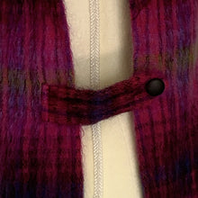 Load image into Gallery viewer, Vintage Pink Plaid Mohair Wool Poncho Vest. Perfect for Fall and Winter Fashion Accessory. - Scotch Street Vintage