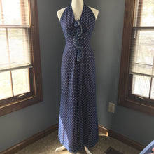 Load image into Gallery viewer, Vintage Polka Dot Sundress and Capelet by Phyllis Sues for Saks Fifth Avenue. Navy Blue and White - Scotch Street Vintage