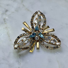Load image into Gallery viewer, Vintage Rhinestone Brooch by Phyllis. Snowflake Lapel Pin or Sweater Clip. Necklace or Bracelet. - Scotch Street Vintage