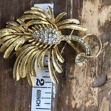 Load image into Gallery viewer, Vintage Rhinestone Leaf Shape Brooch. Possible Necklace or Bracelet? - Scotch Street Vintage