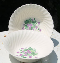 Load image into Gallery viewer, Vintage Royal Violet China Serving Bowls by Royal China USA with Delicate Hand Painted Violet Pattern Dinnerware Set of 2 Serving - Scotch Street Vintage