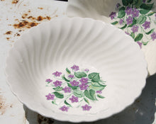 Load image into Gallery viewer, Vintage Royal Violet China Serving Bowls by Royal China USA with Delicate Hand Painted Violet Pattern Dinnerware Set of 2 Serving - Scotch Street Vintage