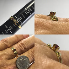 Load image into Gallery viewer, Vintage Ruby Diamond Ring in 10K Yellow Gold. July Birthstone. 15th Anniversary. Estate Jewelry - Scotch Street Vintage