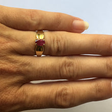 Load image into Gallery viewer, Vintage Ruby Engagement Ring in 14K Yellow Gold. July Birthstone. 15th Anniversary. 1970s. Size 5 - Scotch Street Vintage
