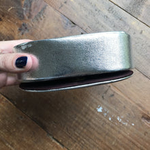 Load image into Gallery viewer, Vintage Silver Lame Clutch by Arnold Scaasi with Altering Gold and Silver Handles. - Scotch Street Vintage