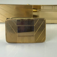 Load image into Gallery viewer, Vintage Simon Gold Filled Cufflinks and Tie Bar/ Money Clip Set. Grooms Gift. Cuff Links. - Scotch Street Vintage