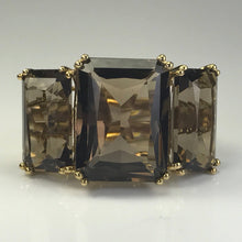 Load image into Gallery viewer, Vintage Smoky Quartz Ring in 14K Yellow Gold. 17+ CTW. Cocktail Ring. Estate Jewelry - Scotch Street Vintage