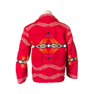 Vintage Southwestern Wool Coat by Pendleton. 1980s Colorful Western Aztec Design Warm Outerwear. - Scotch Street Vintage