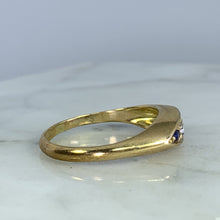 Load image into Gallery viewer, Vintage Spinel Diamond Ring. 18k Yellow Gold. Wedding Band. August Birthstone. - Scotch Street Vintage