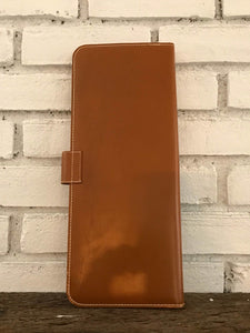 Vintage Travel Tie Case. Necktie Caddy. Travel Accessory. Brown Faux Leather. Gift for Him. Father's Day. Gift for Traveler. Travel Gear. - Scotch Street Vintage