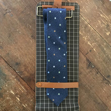 Load image into Gallery viewer, Vintage Travel Tie Case. Necktie Caddy. Travel Accessory. Caramel Brown Leather. Gift for Him. Father&#39;s Day. Gift for Traveler. Travel Gear. - Scotch Street Vintage
