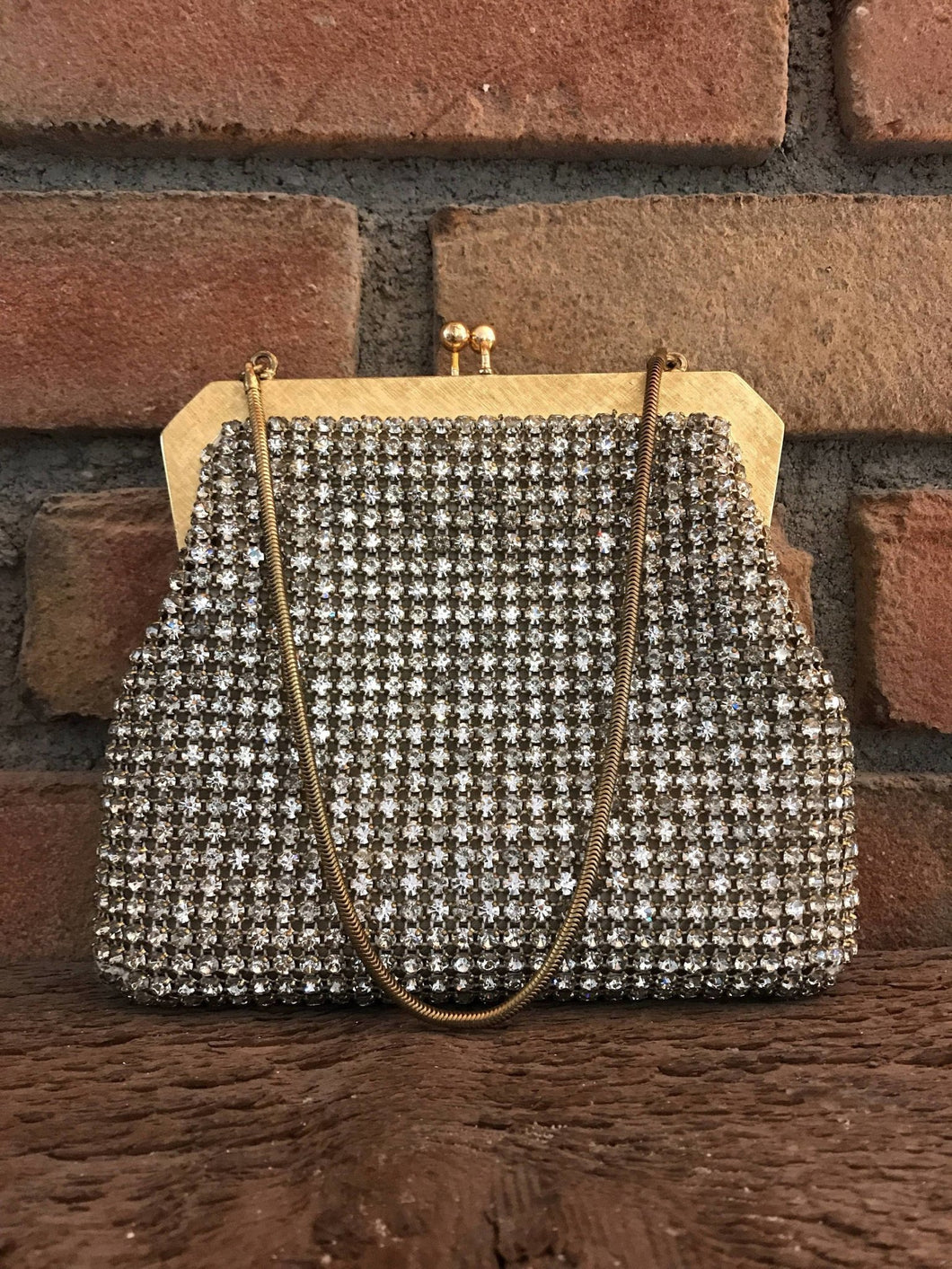 Vintage 1950's Evening Bag Austrian Crystal Rhinestone Purse Clutch RARE |  eBay