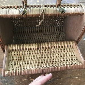 Vintage Wicker Basket Purse or Handbag. 1960s. Summer Purse. Rattan Box Purse. Gift for Her. - Scotch Street Vintage