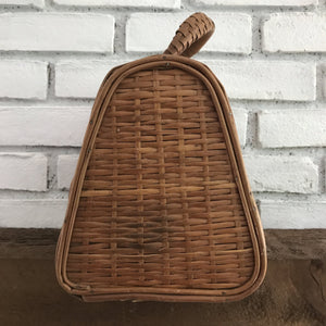 Vintage Wicker Basket Purse or Handbag. 1960s. Summer Purse. Rattan Box Purse. Gift for Her. - Scotch Street Vintage